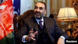 Atta Mohammad Noor, governor of the Balkh province, speaks during an interview in Kabul, Afghanistan, Jan. 25, 2017.