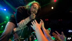 Post Malone performs during Snow Fest at Park City Live in Park City, Utah, Jan. 20, 2018.