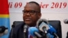 Corneille Nangaa, president of Congo's National Independent Electoral Commission (CENI), announces the results of the presidential election in Kinshasa, Democratic Republic of Congo, Jan. 10, 2019.