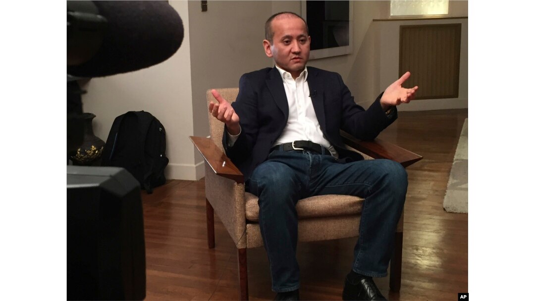 FILE - Kazakh banker Mukhtar Ablyazov speaks to the Associated Press in Paris, Dec. 15, 2016.