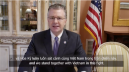 US Ambassador to Vietnam Daniel Kritenbrink sends out a support message to Vietnamese government in its fight against coronavirus. (Facebook US Embassy in Hanoi)