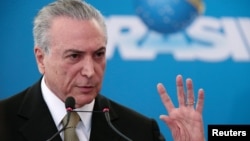 Penjabat Presiden Brazil, Michel Temer telah menyangkal keterlibatan apapun dalam kasus Petrobras (foto: dok).