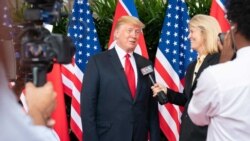 Интервју на Грета ван Сустерн со претседателот Трамп во Сингапур во 2018-та, кога постигна договор со севернокорејски лидер за евентуална денуклеаризација на Корејскиот полуостров