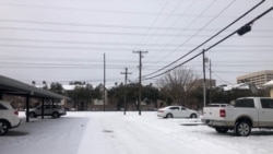 Northeast Dallas, a neighbourhood in Dallas, Texas, after it experienced snow storm