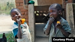 Anak-anak makan ubi merah yang manis. (Foto: Courtesy HarvestPlus)