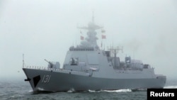 Tàu khu trục tên lửa dẫn đường Thái Nguyên của hải quân Trung Quốc.