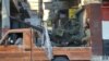 اعضای جبهه النصره سوار بر پشت وانت در استان ادلب 