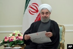 Iran's President Hassan Rouhani, Jan. 25, 2017.