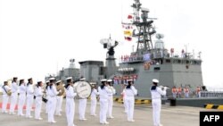 FILE - A Thailand navy ship arriving at a military port in Zhanjiang, in China's southern Guangdong province, where China and Asean states began their first joint maritime exercises Oct. 22, 2018. (AFP Photo)