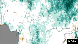 Percent of normal rainfall from May to September 2016 in Africa (NOAA)