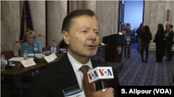 Gary Bauer, a member of the U.S. Commission on International Religious Freedom, speaks to VOA Persian at the Russell Senate Office Building in Washington on April 29, 2019.