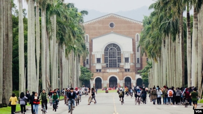 台灣大學校園 (美國之音張佩芝攝，2017年11月23日)