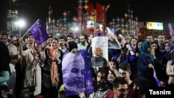  جشن پیروزی هواداران حسن روحانی در تهران 