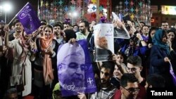 جشن پیروزی هواداران حسن روحانی در تهران 