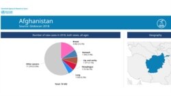 په ٢٠١٨ کال کې په افغانستان کې د کېنسر ناروغیو په حواله شمېرې