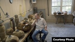 Artist Matt Moulthrop in his Georgia studio. (Photo by Laura Noel)