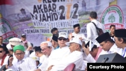 Sejumlah tokoh hadir dalam "Reuni Persaudaraan 212" tahun 2019, termasuk calon presiden Prabowo Subianto, Gubernur DKI Jakarta Anies Baswedan dan Mantan Ketua Umum PAN Amien Rais. (Foto Courtesy)