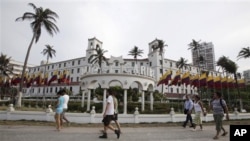 Suasana kota Cartagena, Kolombia tempat berlangsungnya KTT Benua Amerika. Beberapa pengawal Presiden Obama dipanggil pulang karena diduga terlibat 'prostitusi' di Cartagena.