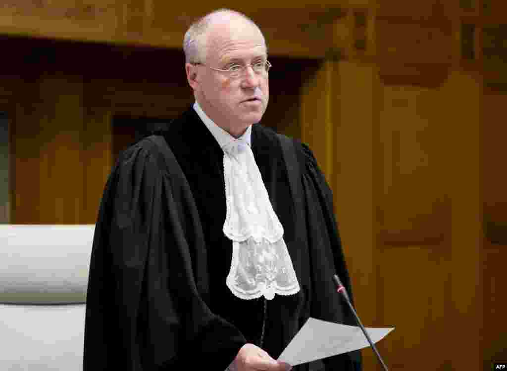 A handout photo released on December 10, 2019 by the International Court of Justice shows International Court of Justice (ICJ) 