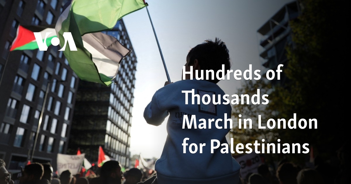 Hundreds of Thousands March in London for Palestinians