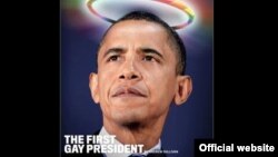 Portada de la revista Newsweek con el título "El primer presidente homosexual".