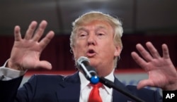 Donald Trump speaks at the South Carolina Tea Party Coalition Convention in Myrtle Beach, S.C. (AP)