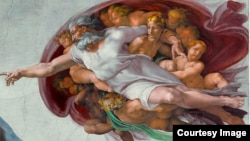 In Michelangelo’s painting 'Creation of Adam,' God (top right) is depicted as a serious looking, white-bearded man. (PLOS One)