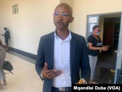 Lesbians, Gays and Bisexuals of Botswana chief executive officer, Thato Moruti, speaks at the High Court in Gaborone, Botswana.