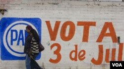 Vote 3 jiyè ekri sou yon mi o Meksik pou mande sitwayen yo al vote