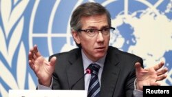 FILE - Bernardino Leon, the U.N. envoy for Libya, says he senses a positive shift in the current round of peace talks, being held in Morocco.