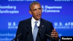 Tổng thống Barack Obama phát biểu tại cuộc họp thượng đỉnh các lãnh đạo Mỹ-Châu Phi ở Washington, ngày 5/8/2014.
