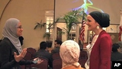 A group of young women leaders discuss key issues at the University of Southern California's American Muslim Civic Leadership Institute, February 2011