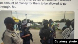 South Africa Police say they have arrested 14 illegal Zimbabwean immigrants packed in a minibus. (Photo: SAPS/Tweet)