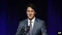 Le Premier ministre Justin Trudeau le 14 juillet 2017 à Providence, Rhode Island. 