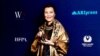 Kieu Chinh được trao Giải Thành tưu Trọn Đời tại Đại hội Điện ảnh Á Châu Thế giới - AWFF, ngày 15/3/ 2021. (Courtesy-Kiều Chinh Facebook)