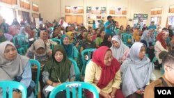  Suasana pelaksanaan kegiatan Temu Perempuan Penyintas yang dilangsungkan di aula gedung Inspektorat Provinsi Sulawesi Tengah (3/12/2019) Foto : Yoanes Litha