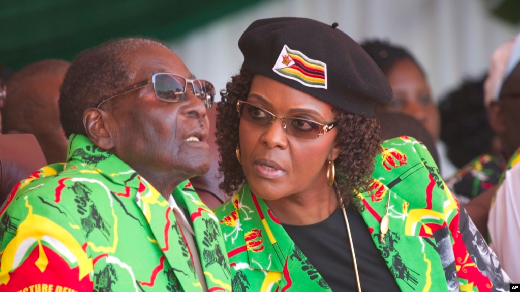 Robert Mugabe e a sua mulher Grace