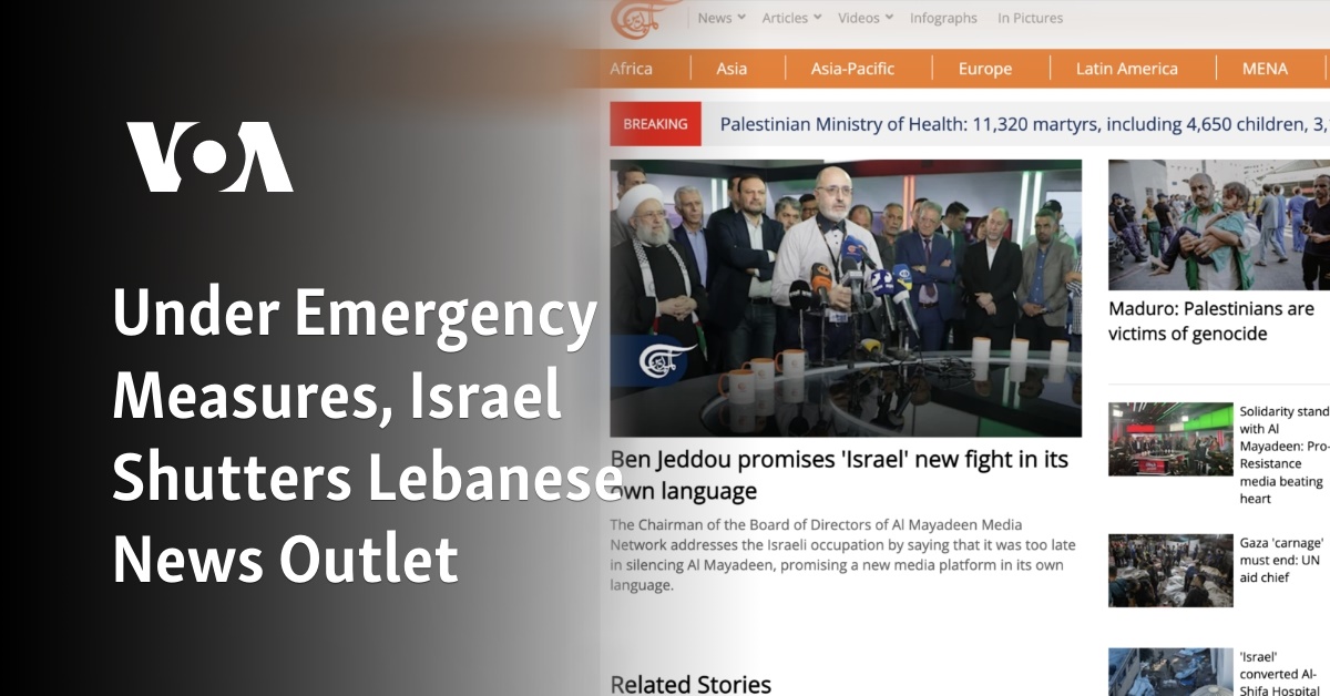 Under Emergency Measures, Israel Shutters Lebanese News Outlet