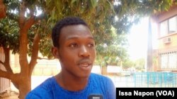 André, un étudiant, à Ouagadougou, le 14 octobre 2018. (VOA/Issa Napon)