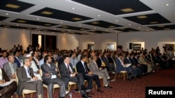 Lawmakers from Libya's newly-elected parliament assembled in Tobruk, August 2, 2014.