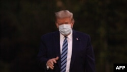 Donald Trump's return from medical center to White house 