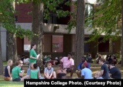 New Hampshire College students gather for orientation in 2016.