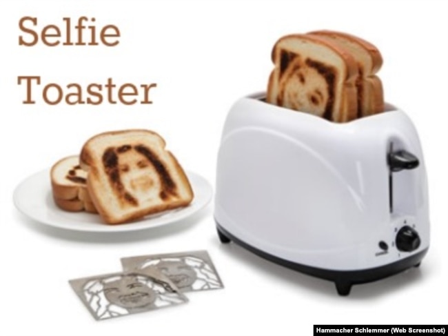 A Selfie Toaster is an innovation to the toaster. It toasts images onto your toast.