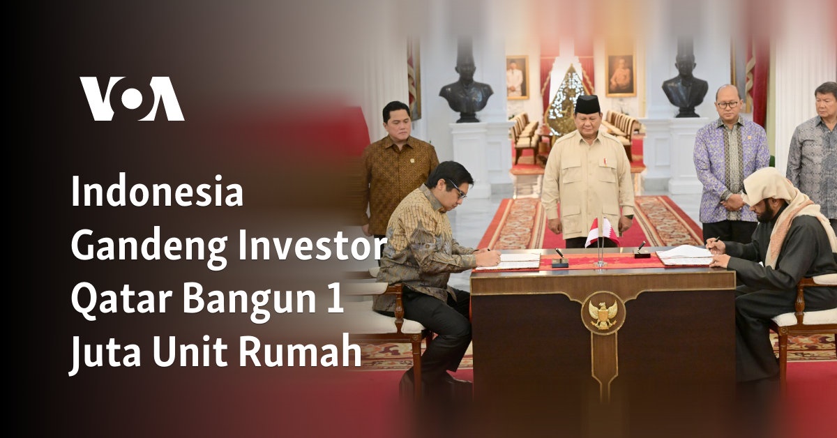 Indonesia Gandeng Investor Qatar Bangun 1 Juta Unit Rumah