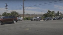 A motorcade organized by self-titled political movement Red USA procesees in Los Angeles on September 18, 2020, in parallel with pro-democracy protest held a day after in Thailand