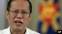 Philippine President Benigno Aquino III delivers a speech on national television at the Malacanang Presidential Palace in Manila, Philippines on Oct. 7, 2012.