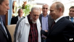 Fidel Kastro i Vladimir Putin u Havani na Kubi, 11. jul 2014.