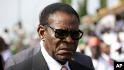 Le président de la Guinée équatoriale Teodoro Obiang, 29 mai 2015. 