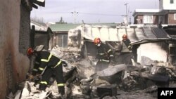 Південнокорейські пожежники на місці атаки