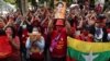 ဘန်ကောက်မြန်မာသံရုံးရှေ့ စစ်အာဏာသိမ်းမှု ကန့်ကွက်ပွဲ